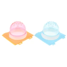  2x Hamster Tunnel Fittings Transparent Cage Plug Accessories Small Pet Toys 