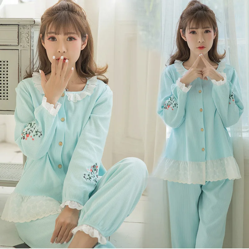 

Confinement Clothing Spring And Autumn Pure Cotton Postpartum Nursing Feeding Sleeves Embroidered Nursing Adjustable Cotton Time