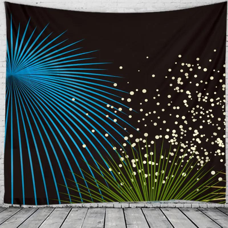 Weltexhome Christmas Fireworks Wall Hanging Merry Christmas Tapestry For Home Deco Christmas Gift Print Tapestries Plus Size - Цвет: Армейский зеленый