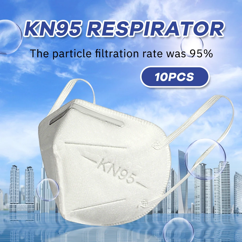 

10PCS KN95 CE Certification Face Mask Mouth Mask Dust Anti Infection N95 Masks Respirator PM2.5