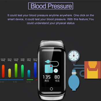

Blood pressure watch bluetooth call bracelet bluetooth headset fitness tracker smart band female smartwatch 1.14 inch pk m3 m4