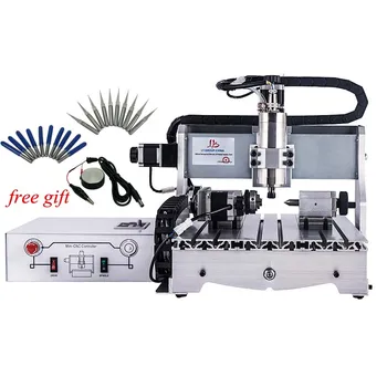 

4030 CNC Router 2.2KW Ball screw frame Milling Mental stone Machine with free drill knife
