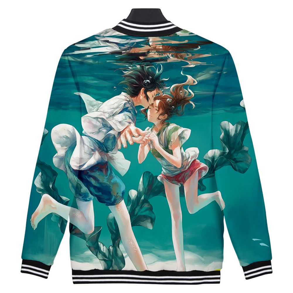 Spirited Away 3D PrintBaseball uniform Sweat shirt Hoodies Cosplay Unisex Jacket BaseballUniform Brand ClothingFashion Outerwear