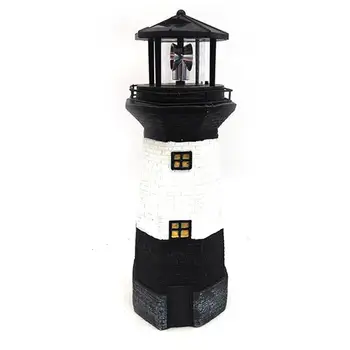 

1x Lighthouse Lamp Solar Powered Decorative Light For Yard Path Lawn Decoration Garden Patio E7A1