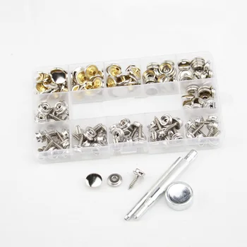 

50 sets 15mm stainless steel screws 201# big white buttons yacht tarpaulin screw fixing clothes metal butons with tools
