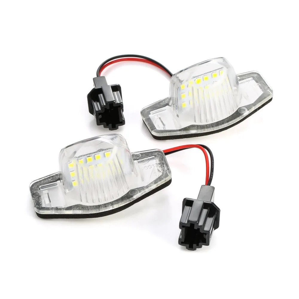 AKDSteel 2Pcs/Set 18 LED Lamp Number License Plate Light for Hon-da Fit jazz Odyssey CRV FRV HR-V products 