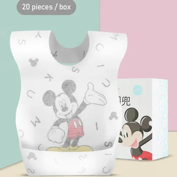 

20 pcs Disney cartoon baby bibs baby stuff Safety bib Baby Silicone Bibs Burp Cloths Toddler Kids Adjustable Feeding