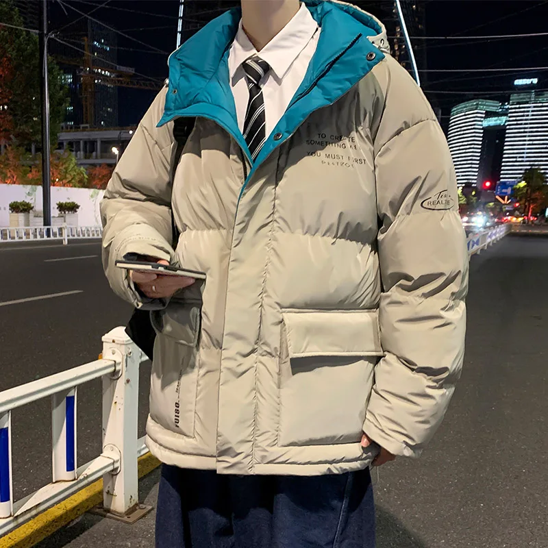 

Winter Men's Loose Cotton Jacket Men's Cotton Jacket Hooded Jacket