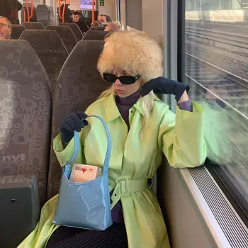 

2020 new trend new color patent leather bag leather underarm bag European and American ladies shoulder bag INS net red handbag