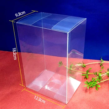 

9.2X12.2X18.2cm Dust-Proof PVC Packaging Box For Doll Plush Toy Pet Transparent Folding Blister Packaging Display Box
