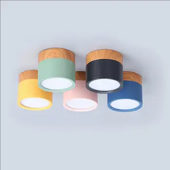 

Dimmable Surface Mounted LED Downlight 7W 12W Kitchen Bedroom Corridor Wooden LED Ceiling Light Nordic LED Ceiling Downlight