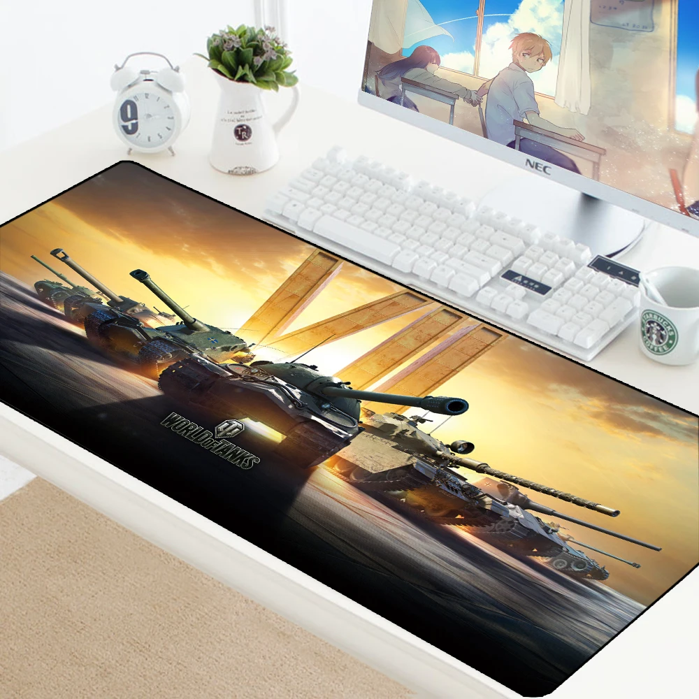 World of Tanks компьютерный ПК коврик для мыши Прочный клавиатура Игровой Коврик для мыши XL большой офисный стол коврики фиксирующий край коврик мышь для CS GO