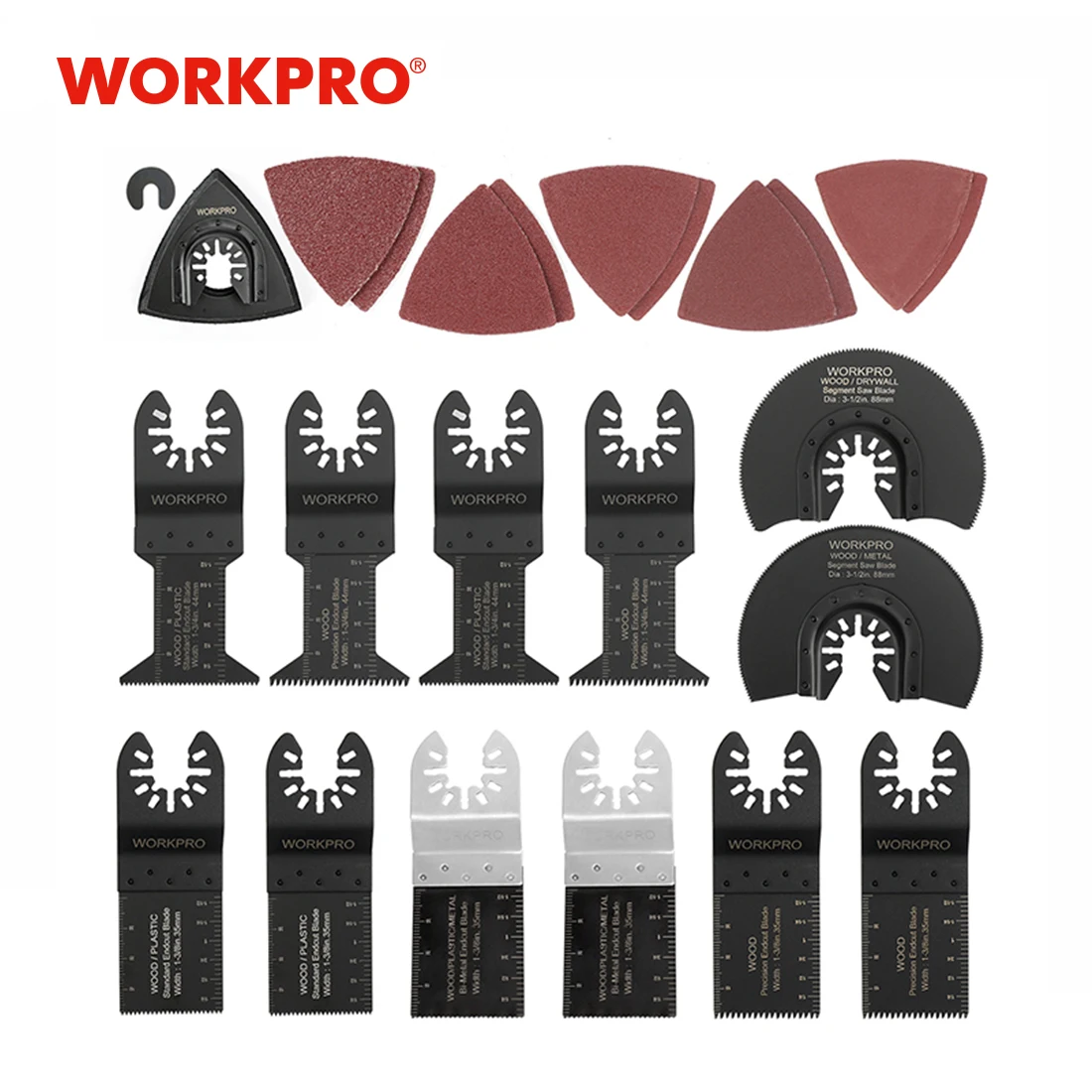 WORKPRO 23PC Oscillating Saw Blade Carbon steel Quick Release Blades Sandpaper | Инструменты