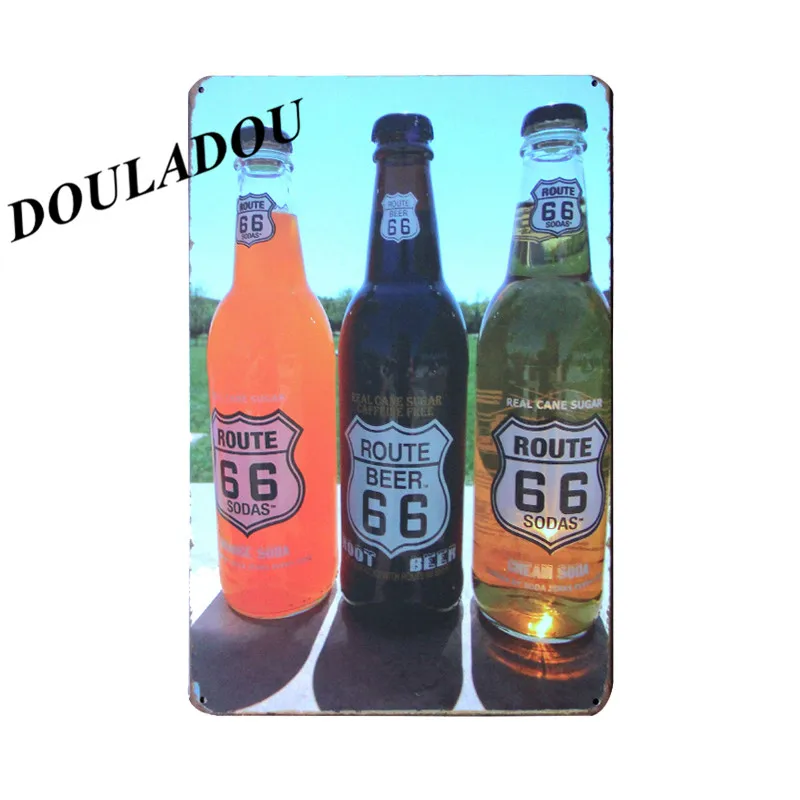 [Douladou] США Route66 Винтаж окрашивание металла декор Бар Кафе Декор отеля Ретро Винтаж вечерние плакат рисунок номер Декор 20x30 см