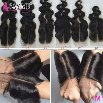 

Kim K 2*6 Lace Closure Brazilian Body Wave Closure With Baby Hair Middle Part Non-Remy Human Hair Closure For Black Women Medium