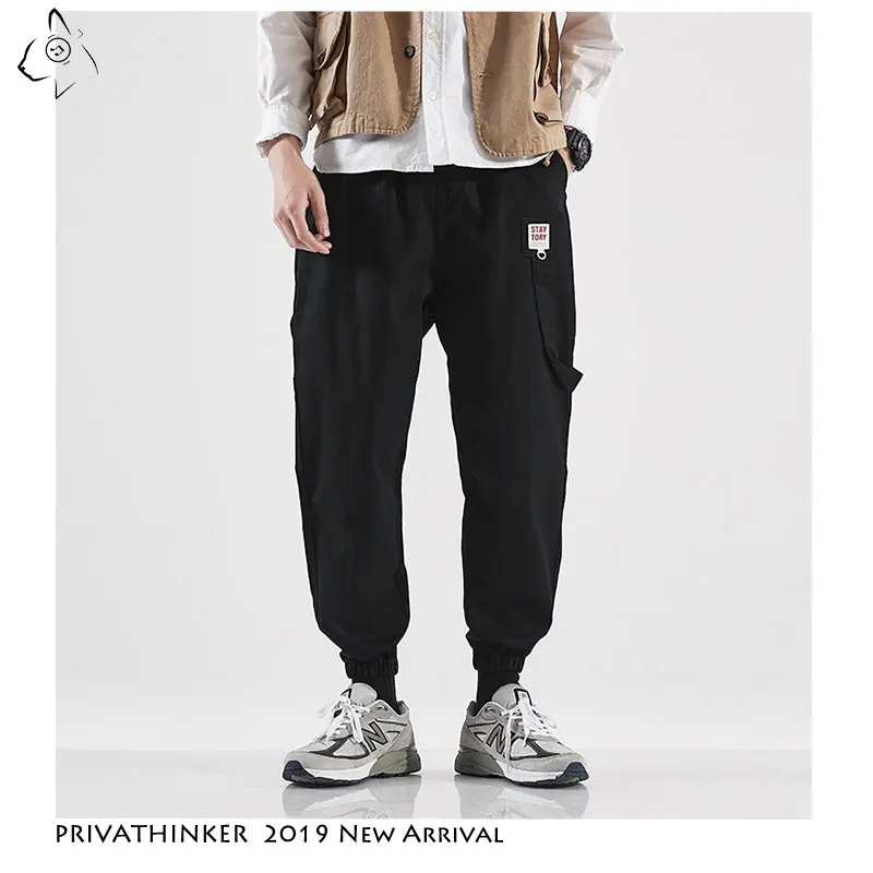 Privathinker мужские повседневные брюки карго с карманами Мужская Уличная одежда ArmyGreen джоггеры корейские свободные мужские брюки размера плюс осенние