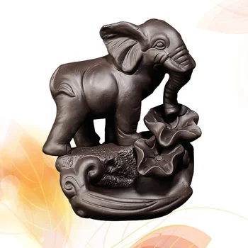 

1pc Backflow Incense Burner Creative Home Decor Incense Holder Elephant God Statue Burner for Office Home Shop