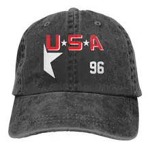 Мужская и Женская бейсбольная Кепка из окрашенной в пряжу джинсовой ткани команда США-Charlie Conway Кепка в стиле хип-хоп