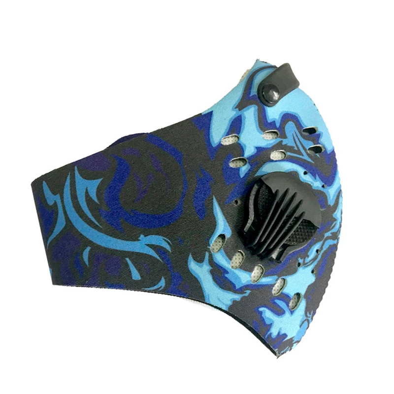 Lot de 5 Masques Réutilisables en Tissu - Noir, Blanc, Rouge, Vert, Bleu, Gris