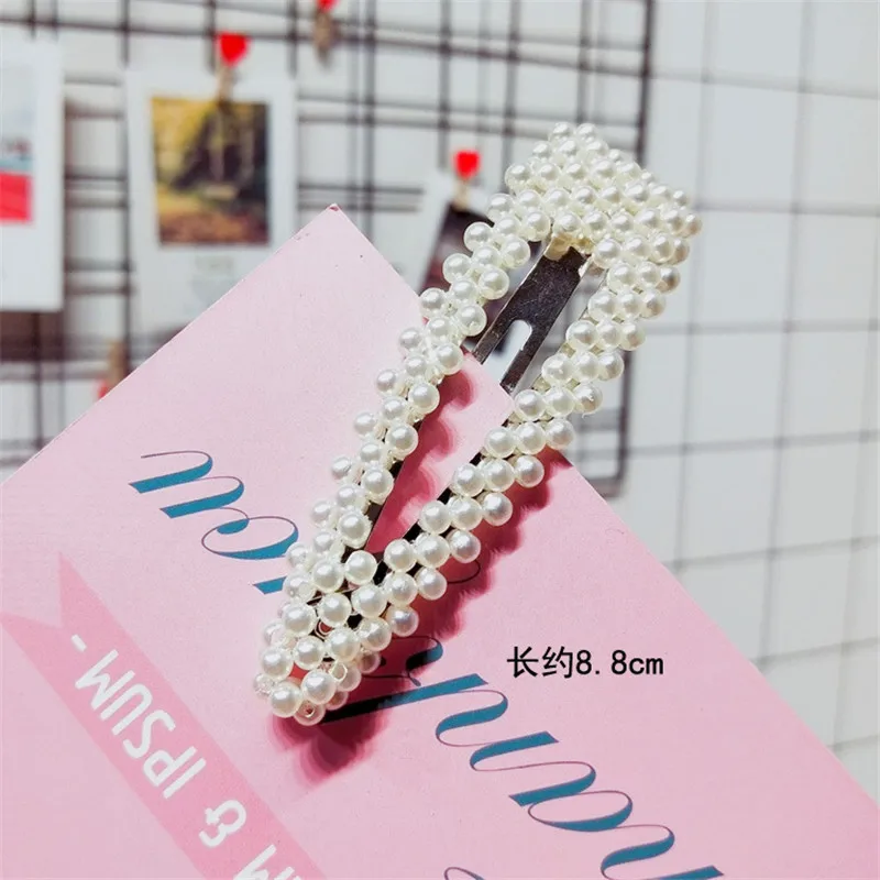 Женская мода Аксессуары для волос жемчуг заколка для волос Blingbling заколка девушка шпилька для волос из сплава металлов Стразы головные уборы Роскошные вечерние головные уборы - Цвет: 15