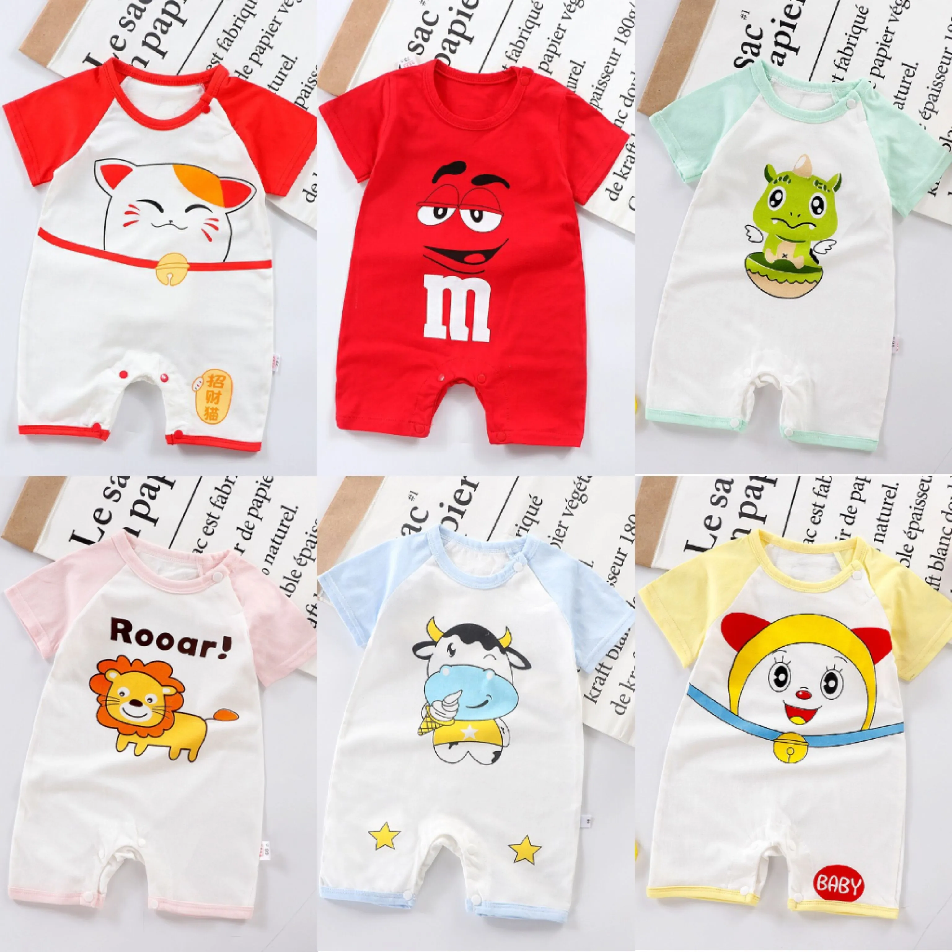 NewbornOnepieceClothes2022SummerNewTrendThinCottonBabyShort