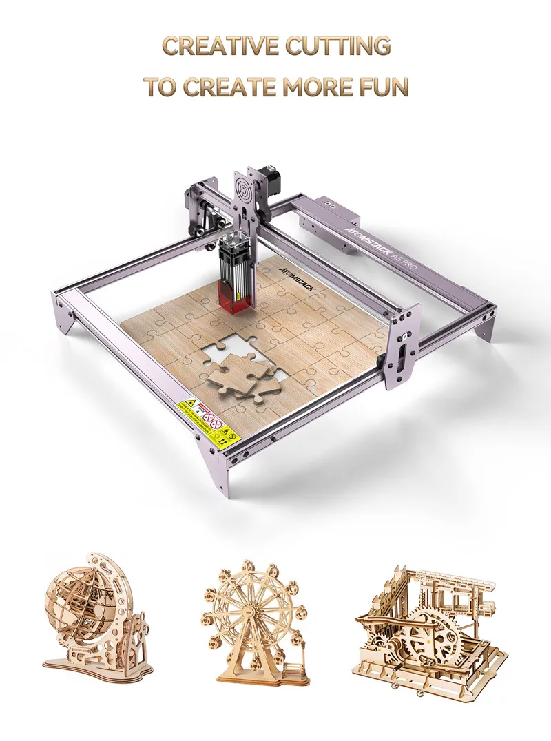 ATOMSTACK A5 Pro 40W Laser Engraver CNC DIY Fixed-Focus Cutter Laser Engraving Cutting Machine with 410x400 Engraving Area 3d printers