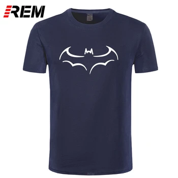 

REM 100% COTTON men t shirt casual short sleeve t-shirt for men batman print men T shirt crewneck mens tee shirt