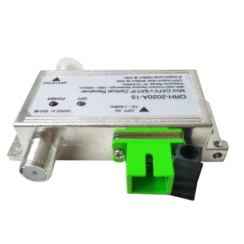 Оптический приемник FTTH ORH 2020 15 с AGC 1260 1660nm 47 2150 МГц MINI CATV + SAT IF оптический встроенный