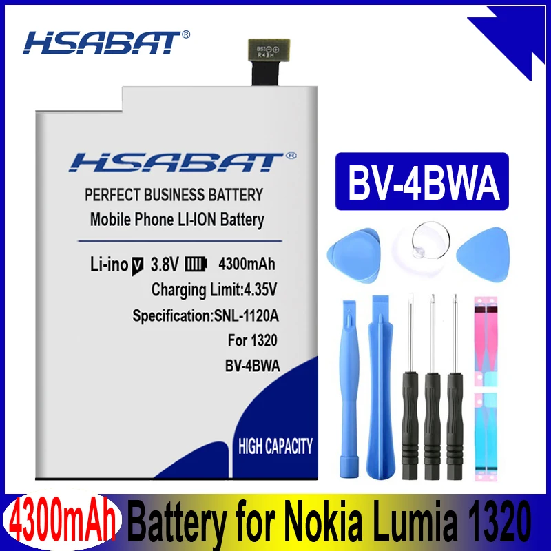 HSABAT 4300mAh BV-4BWA / BV 4BWA BV4BWA Li-Polymer Battery для Nokia Lumia 1320 | Мобильные телефоны и аксессуары
