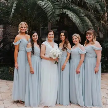 

Ocean Blue Bridesmaid Dresses 2020 Sweetheart A-Line Pleated Long Maid of Honor Gowns Floor Length Formal Wedding Guest Dresses