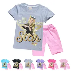 JOJO SIWA/2019 Детские футболки хлопковые футболки для маленьких девочек комплекты с короткими рукавами для мальчиков и девочек футболки Одежда