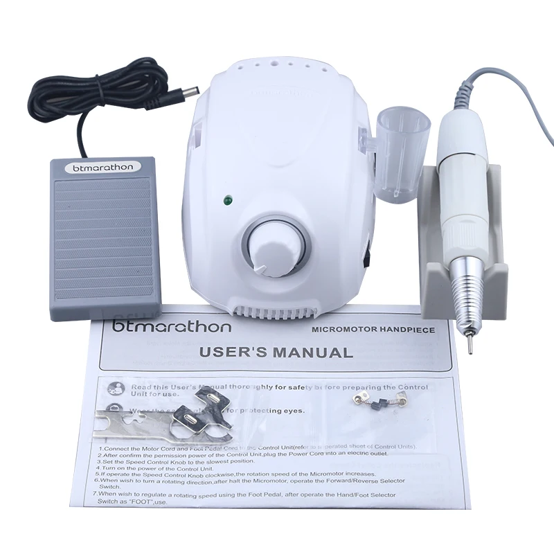 Marathon 3 Champion электрическая дрель для ногтей 35000 об/мин для маникюра, педикюра, дрель для ногтей, полировщик, профессиональные инструменты для дизайна ногтей