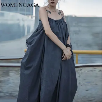 

Loose Original Style Worn Out Gray Loose Irregular Elegant Dress 2020 Summer Sense of Design Sense of Design Women Dress DMY3991