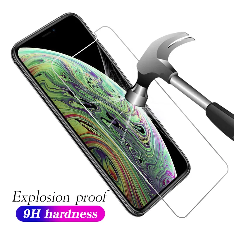 3 шт 3 упак./лот закаленное стекло для iPhone 11 Pro Max X XR XS Max 8 7 6 6S Plus 5 5S SE Защитная пленка для экрана 2.5D чехол для телефона