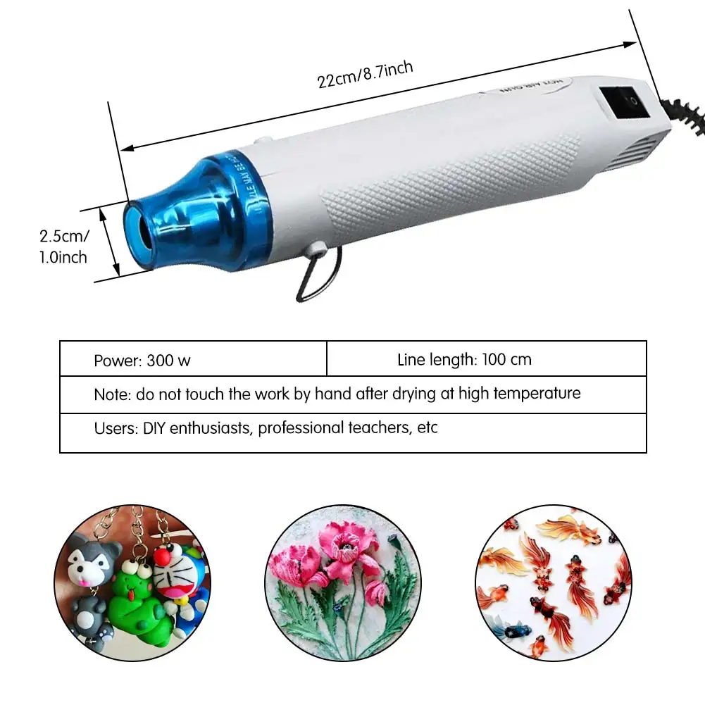 DIY Тепловая пушка, электрические электроинструменты, горячий воздушный пистолет переменного тока 110 В/220 В с подогревом, мягкая глина, горячий воздушный пистолет с вилкой, ЕС, США