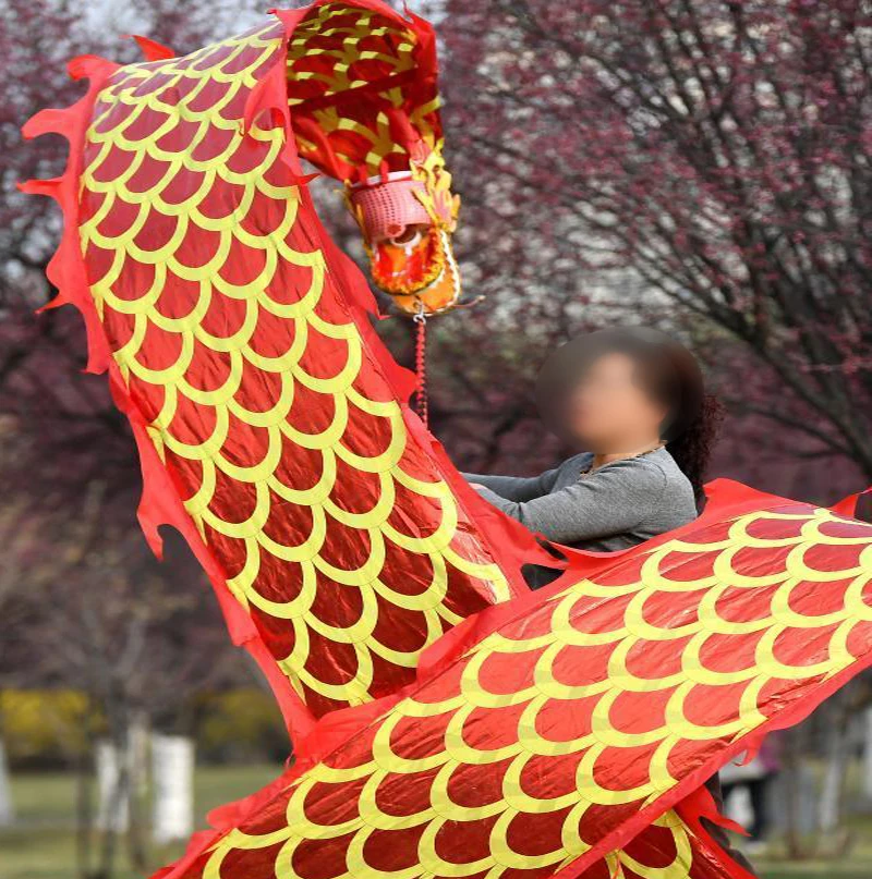 

Golden 6M Dragon Dance Costume Classic Fitness Outdoor Sports Exercise Abdomin Square Halloween Funny Toys Group Activities Prop