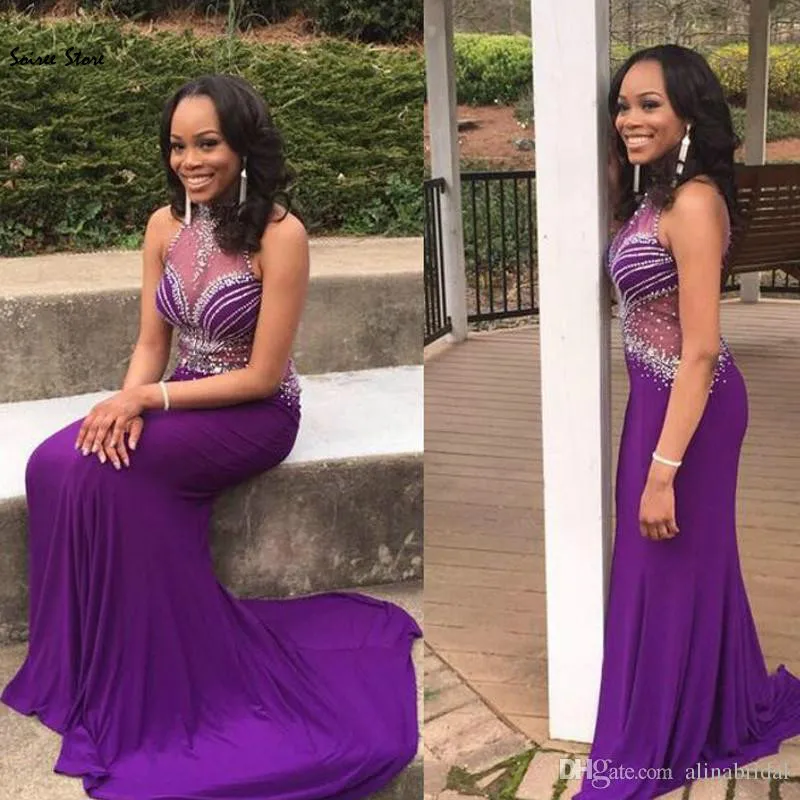 black and purple prom dresses