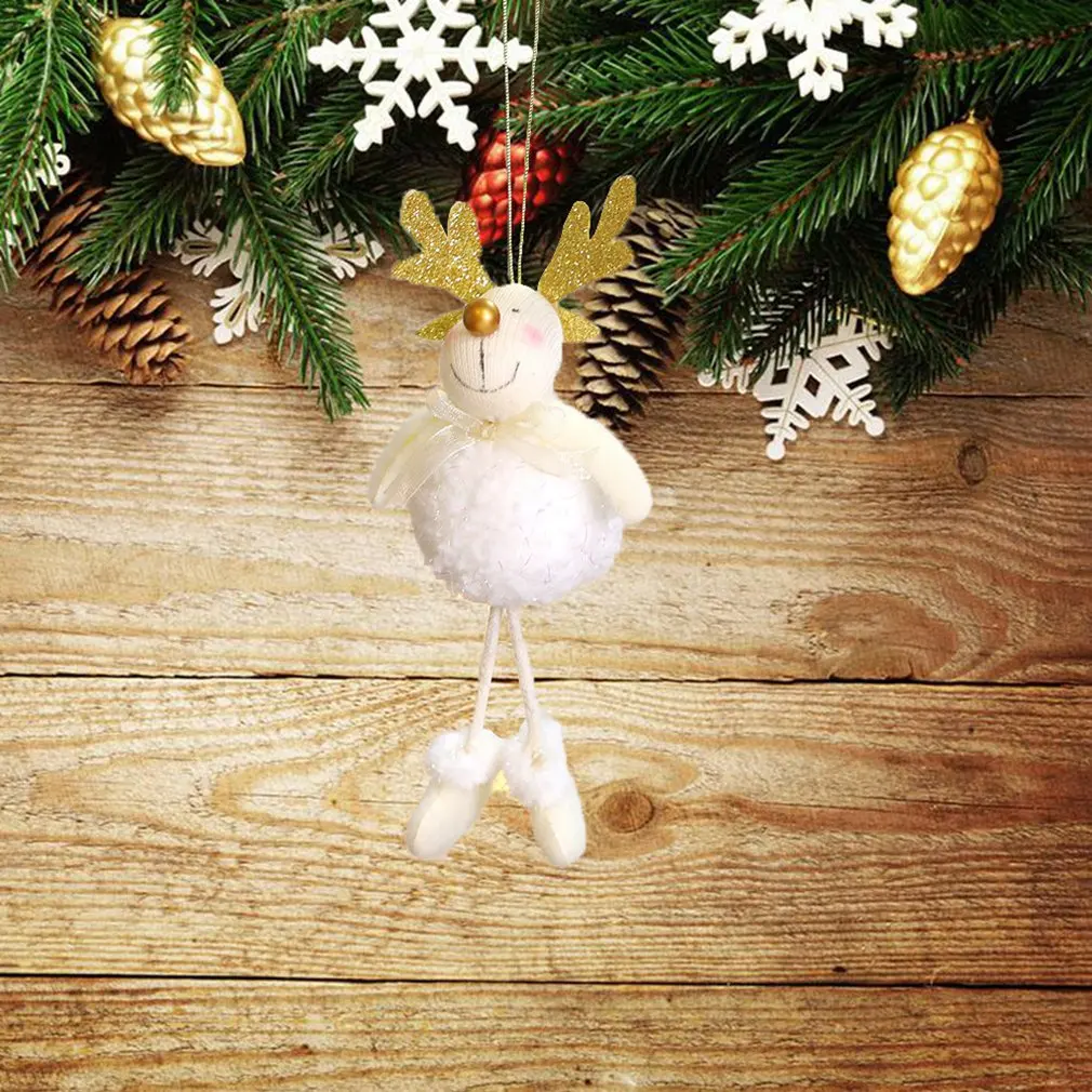 Висячая круглая кукла ангел орнамент белоснежный Ангел Рождественская елка бутик креативная ткань украшение кулон
