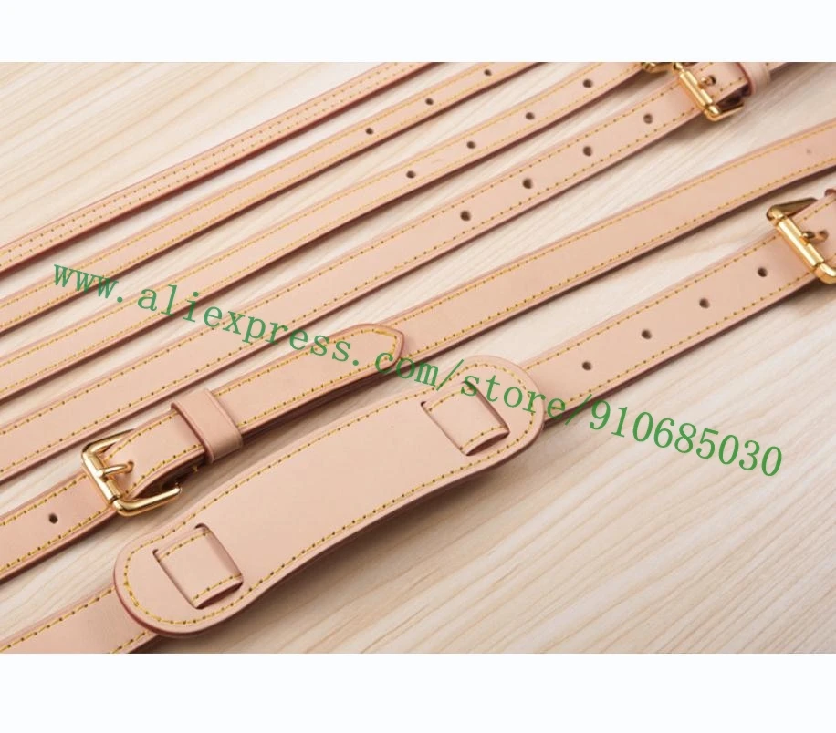 Top Quality Genuine Vachetta Patina Calf Leather Shoulder Strap