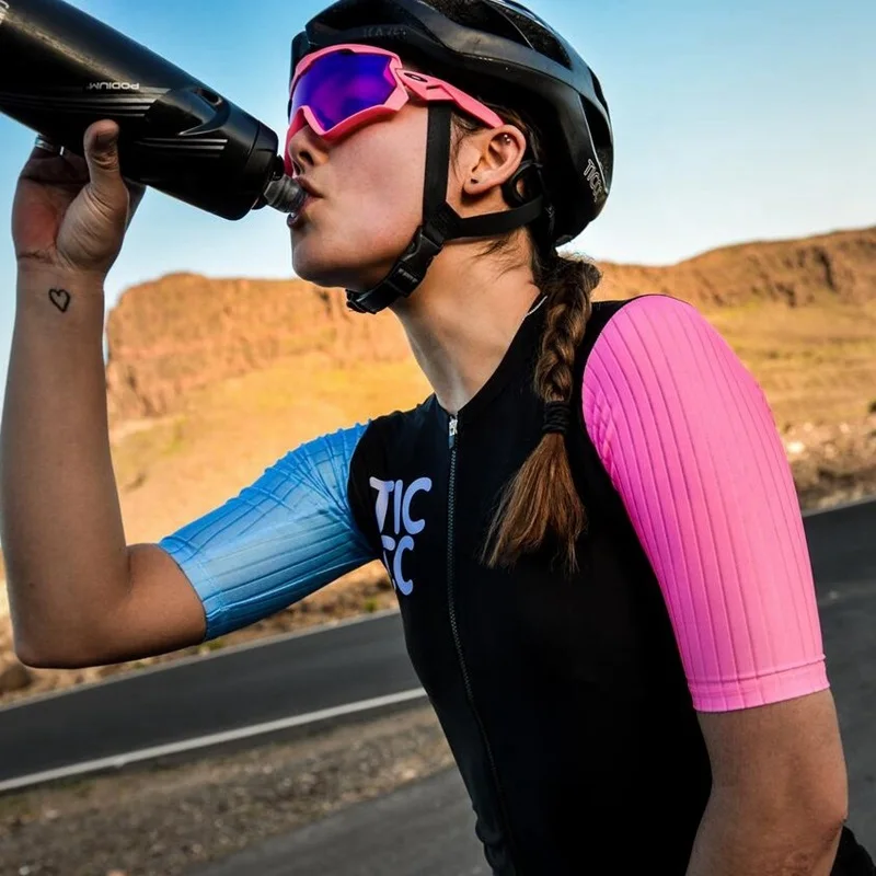 Maglia Ciclismo летний велосипедный костюм Велоспорт Джерси женский короткий рукав Велоспорт рубашки розовый горный велосипед одежда