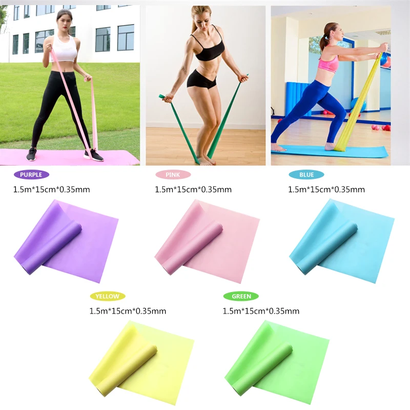 1PC Athletic Resistance Bands Exercise Rubber Bands Workout Fitness Elastic Sport Yoga Band Rubber Band Loops For Gym Training