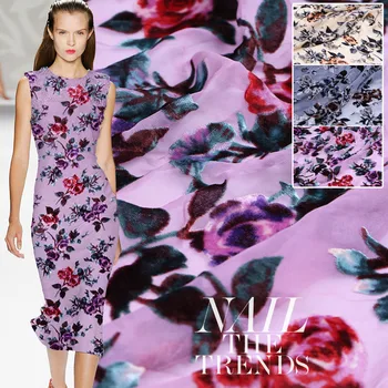 

114cm wide burnout silk fabric meter 8mm perspective cheongsam dress silk fabric yarn-dyed rayon fabric wholesale silk cloth