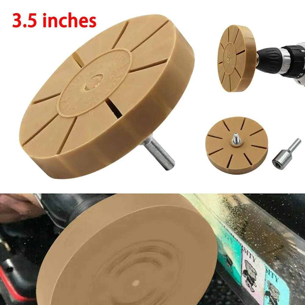 Decal Removal Eraser Wheel Power Drill Arbor Adapter 3.5" Rubber Pinstripe | Инструменты
