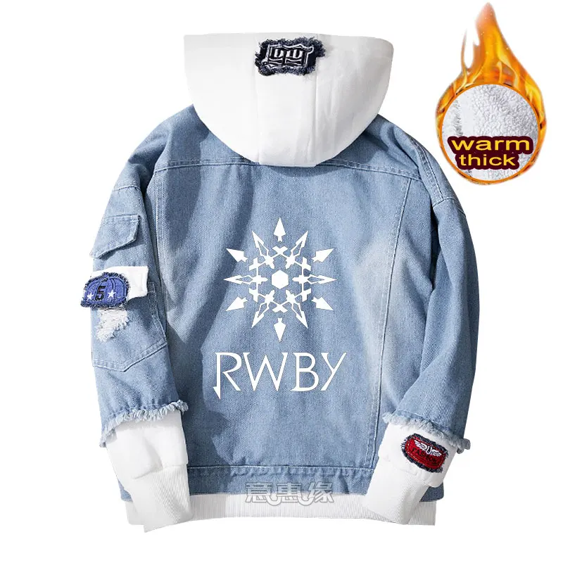 RWBY Толстовка Рубиновая Роза Вейс шни Косплей пальто Джинсовая куртка для мужчин зимние женские джинсы Верхняя одежда повседневные теплые свободные толстовки - Цвет: 03