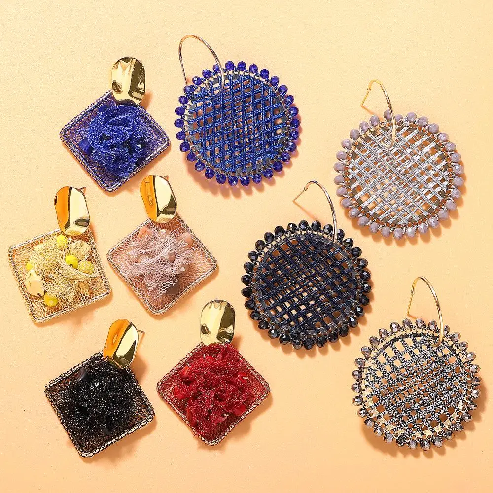 Новые Boho креп Висячие серьги для женщин Мода 2019 Свадебные украшения Корея