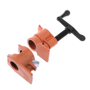 

Woodworking Fixing Pipe Clamps Cast Iron Wood Gluing Pipe Clamps Fixture Heavy Duty Pipe Connector