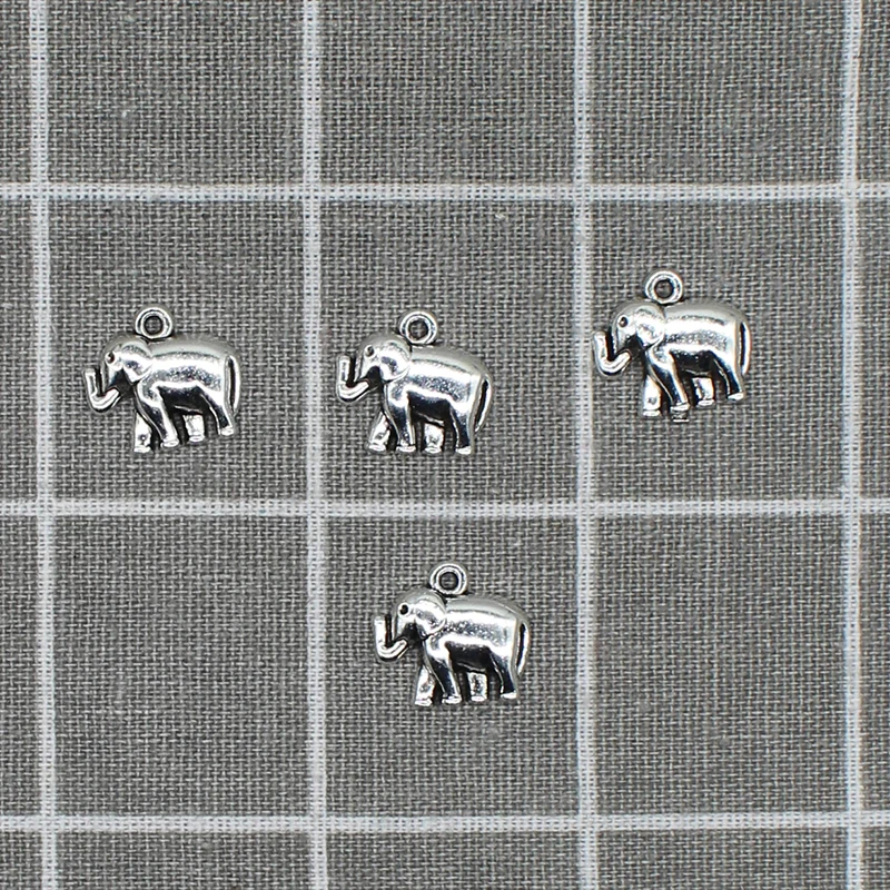 

8pcs 4*18*20mm Ancient Silver Color Elephant Charms Pendant For Jewelry Making DIY Metal Handmade Bracelet necklace Crafts X1839