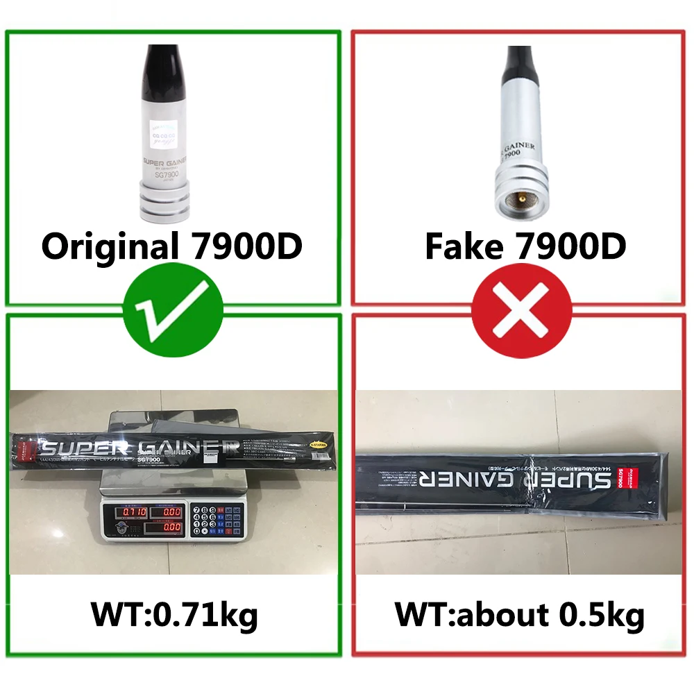 Алмазная двухдиапазонная антенна SG7900 5 0 дБ (144 МГц) 7 6 (430 1 58 м мобильная 144/430 МГц|dual