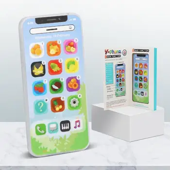 

English Version Cellphone With LED Toy Educational Phone English Learning Music Vocal Interaction Children Mobile Phone Toys