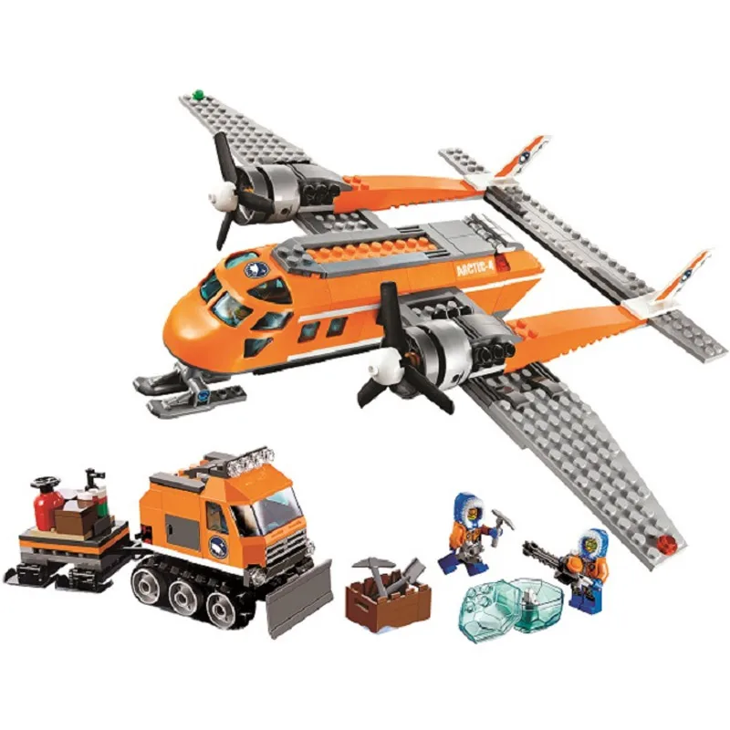 

legoinglys Building 391pcs New Arctic Supply Plane Compatible Blocks Toy Kit DIY Educational Children Christmas Birthday Gifts